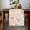 GWAWG Pumpkins Maple Leaves Autumn Table Runner, Fall Leaf Table