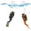 XMHBG 2 Pack Aquarium Diver Ornaments - Floating Fish Tank