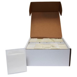 School Smart Standard Back Peel and Press Book Pockets, 3-1/2 x 4-1/2 Inches, Manila, Pack of 500