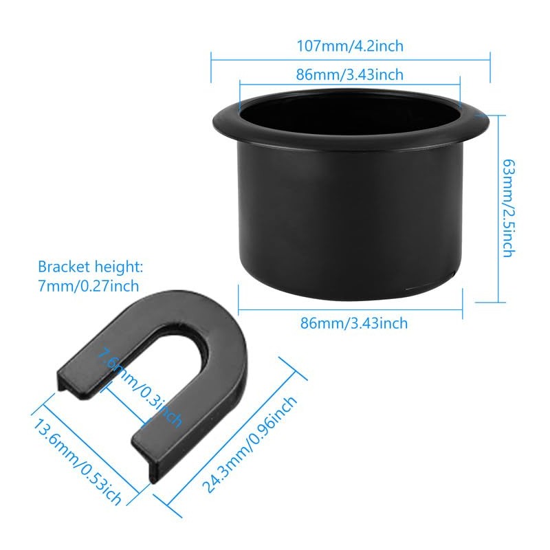 Waziaqoc 2PCS Recliner-Handles Cup Holder, Diameter 86mm Plastic Cup Holder