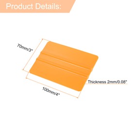 HARFINGTON 3pcs Vinyl Squeegee, 4-Inch Car Vinyl Film Scraper, Yellow, Rectangle