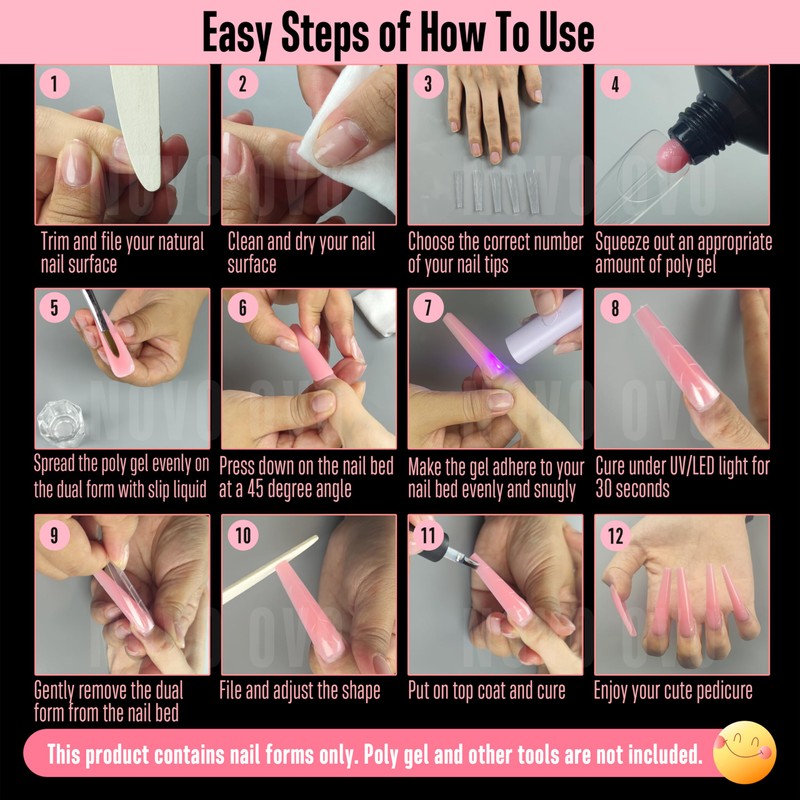 NOVO OVO Tapered Square (Natural not Sculpted) Nail Dual Forms