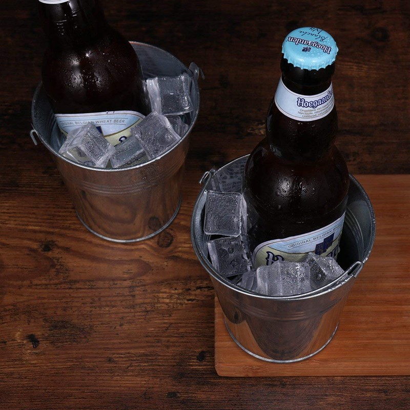 STOBOK 6pcs Serving Buckets Mini Metal Bucket for Icing French