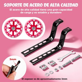 GWMWON Llantitas Bicicleta Llantas Entrenadoras,Ruedas de Entrenamiento LED