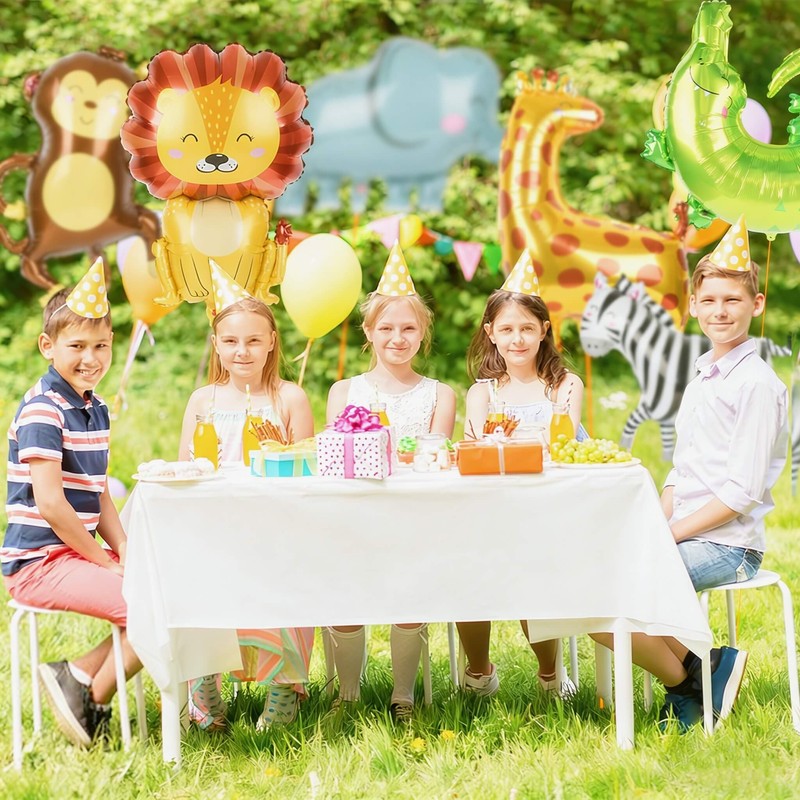 Ospvcwk Giant Safari Animal Balloons 7 Pack, Jungle Zoo Party