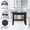 HDPE Shower Bench with Storage Shelf - Waterproof Bath Seat