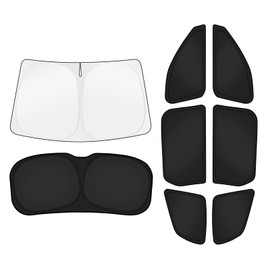 KUST Car Window Shades for Kia Telluride 2020-2025 2026 Windshield Sun Shade Side Window Cover UV Block Privacy Protection Telluride Accessories Foldable Front Rear Full Set 8PCS