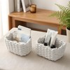Cozary Set da 2 Cestini Portaoggetti in Cotone Intrecciato, Cesti