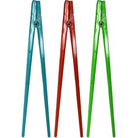 Set of 3 Assorted Clothespin Chopsticks! 9" Inches Long - Training Chopsticks - Reusable - Beginners Chopsticks Perfect for any Occasion! - Red, Green, and Blue! (3)
