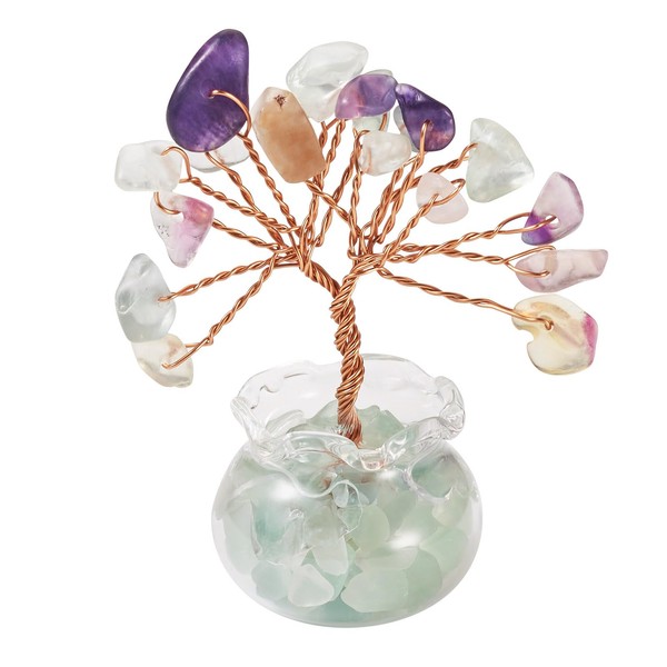 Feng Shui Quartz Crystal Money Tree Seven Chakra Tree of