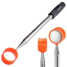 Golf Ball Retriever Telescopic, 12Ft Aluminum Alloy Golf Ball Retriever for Water, Ball Retriever Tool Golf Ball Grabber, Telescopic | Two-Sided | Easy Grab Ball | Golf Gifts for Men & Golfers