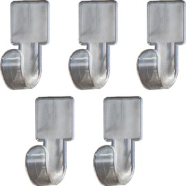 Dreamwear MK-APHO1 Metal & Wood Rack Hooks, Set of 5, Clear