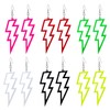 CWVHQ 6 Pairs 80s Acrylic Exaggerated Lightning Earrings Punk Retro