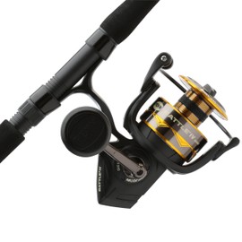 PENN 7' Battle IV Spinning Fishing Rod and Reel Combo Kit, 6000 Reel, CNC Gear Technology, Full Metal Body and Sideplate, HT-100 Drag System