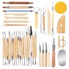 YAGSUW Clay Sculpting Tools Set of 38 with Bag, Wooden