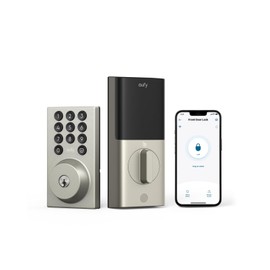 eufy Security Smart Lock C30, Keyless Entry, Built-in WiFi Deadbolt for Front Door, No Bridge Required, Easy Installation, App Remote Control, Auto Lock, Nickel