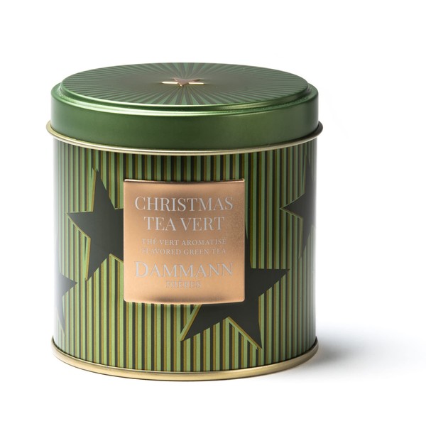 Christmas Tea, Green Tea with Apple and Orange, Christmas Tea in Box, 100g - Dammann Frère