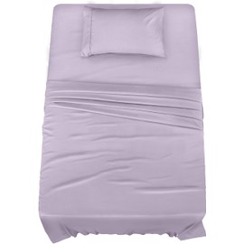 Utopia Bedding Twin Bed Sheets Set - 3 Piece Bedding - Brushed Microfiber - Shrinkage and Fade Resistant - Easy Care (Twin, Lavender)