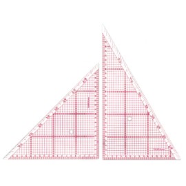 Takara Square Triangle Ruler for Layout, 11.8 x 0.08 inches (30 x 2 mm), Set with Square Scale, Slope Ruler, Protractor, Drawing Set