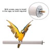 White Handle Bar for Bird Cages, Pumice Stone Pole for