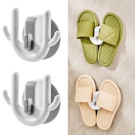 Yxmohala Wall Mounted Shoe Rack Door Shoe Hanger No Drilling Shoe Rack Hanging Shelf Wall Mounted Shoe Holder for Entrance Door Bathroom Shoe Hanger Hallway Simplicity Pack of 2