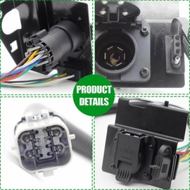 4 & 7 Pin Trailer Tow Wiring Harness Plug Compatible with Ford F250 F350 2002 2003 2004 Super Duty, Replaces# 2C3Z-13A576-DA