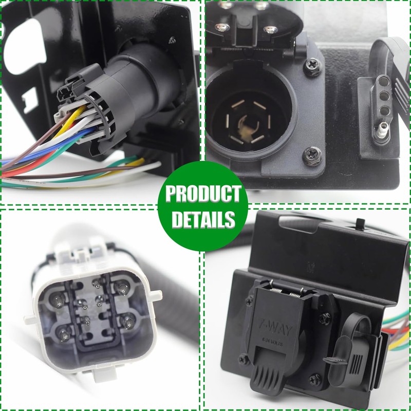 4 & 7 Pin Trailer Tow Wiring Harness Plug Compatible