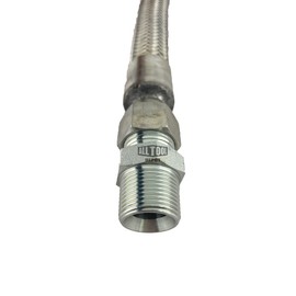 Industrial Grade Heavy Duty Flexible Metal Hose Connector 1/2" NPT x 24" Length Air Compressor Stainless Steel Braided