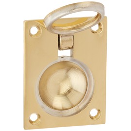 Deltana FRP25CR003 2 1/2-Inch x 1 7/8-Inch Solid Brass Flush Ring Pull
