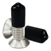 50pcs Vinyl Flexible End Caps, Rubber End Caps, Black Bolt