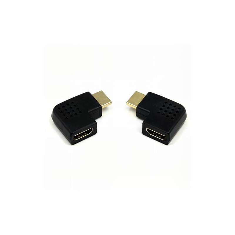 RHINORO Turning Left & Right Angled Adapter Compatible with HDMI