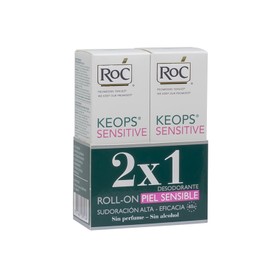 ROC KEOOPS DEO Sensitive Leather Roll-On Pack of 2 x 30 ml.