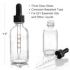 AOZITA 4 Pack 2 oz Glass Dropper Bottles with Measured