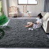 DweIke Fluffy Dark Grey 5x8 Area Rugs for Bedroom Living