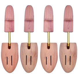 tongzaner Cedar Shoe Tree for Men, Adjustable Wooden Shoe Stretcher for Leather Shoes (2-Pack) (XL (Fits Shoe Sizes 12-14))