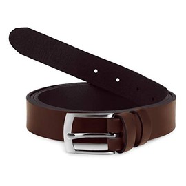 Ladeheid Men's Belt Leather Belt Extra Length up to 180 cm L11, Brown-3 (3 cm)
