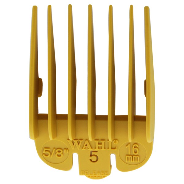 Wahl Professional #5 Color Coded Guide Comb Attachment 5/8" (16 mm) - 3135-1303 - Great for Professional Stylists and Barbers - Yellow