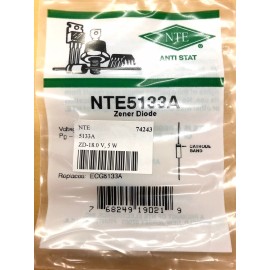 ECG / NTE NTE5133A, 18V @ 5W Zener Diode 5% ~ DO-201 Axial (ECG5133A)