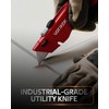 VOTREK® 2-Pack Box Cutter Utility Knife, [2-in-1] Retractable Box Cutter,