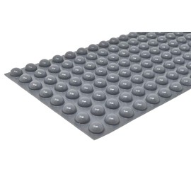 Round Self-Adhesive Rubber Bumper Feet, Stops, and Spacers .620" inches (15.7 mm) x .310" inches (7.9 mm) - 128 Pack - BS15 Grey