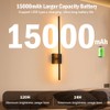 Ditoon Battery Operated Wall Sconce Set of 2, Black USB