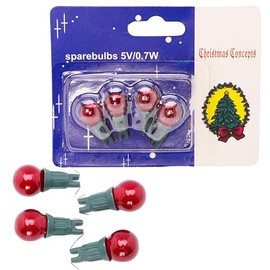 Pack of 3 Dark Red Push in Spare Bulbs for Berry Lights 5v 0.65w 0.13a
