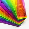 ZZTX 6 Pack Color Transparent Ruler Plastic Rulers 12 Inch,