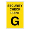 V Safety Security Check Point G 100 x 150 mm