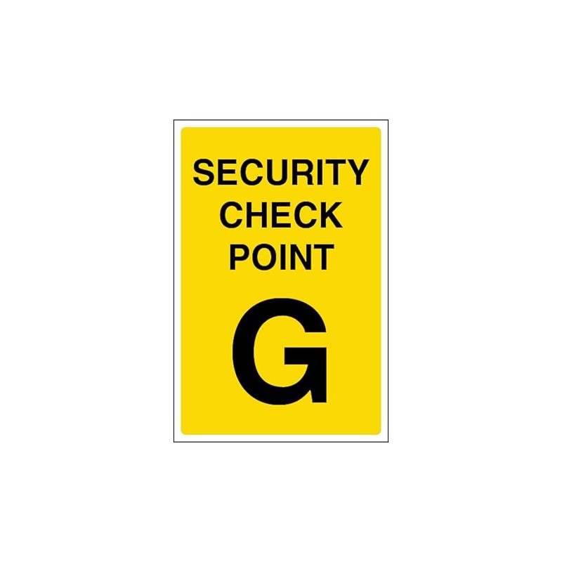 V Safety Security Check Point G 100 x 150 mm