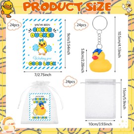 72Pcs Cheer Team Gifts Bulk Cheer Ducks with Bows Cheerleader Rubber Duck Keychain You've Been Cheer Ducked Cheerleading Inspirational Gift Cheerleader Team Inspirational Gift Cheerleading Party Favor