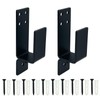 2 Pack Door Barricade Brackets Heavy Duty Door Security Brackets