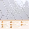 CRE8TIVE 4 Sheets White Long Hexagon Peel and Stick Backsplash