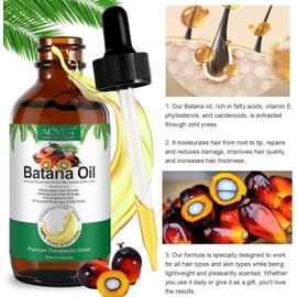 Aliver Batana Oil Hair Growth 2.0fl.oz Reduce Hair Loss By Thickening Moisturizing