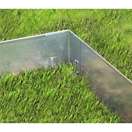 Corner for Lawn Edging Metal – Suitable for Our 120 cm Long Lawn Edging – Set of 2 Corner for Flower Bed Edging Metal – Height 18.5 cm – Ideal for Garden Flower Bed Edging & Path Boundary – Hot-Di